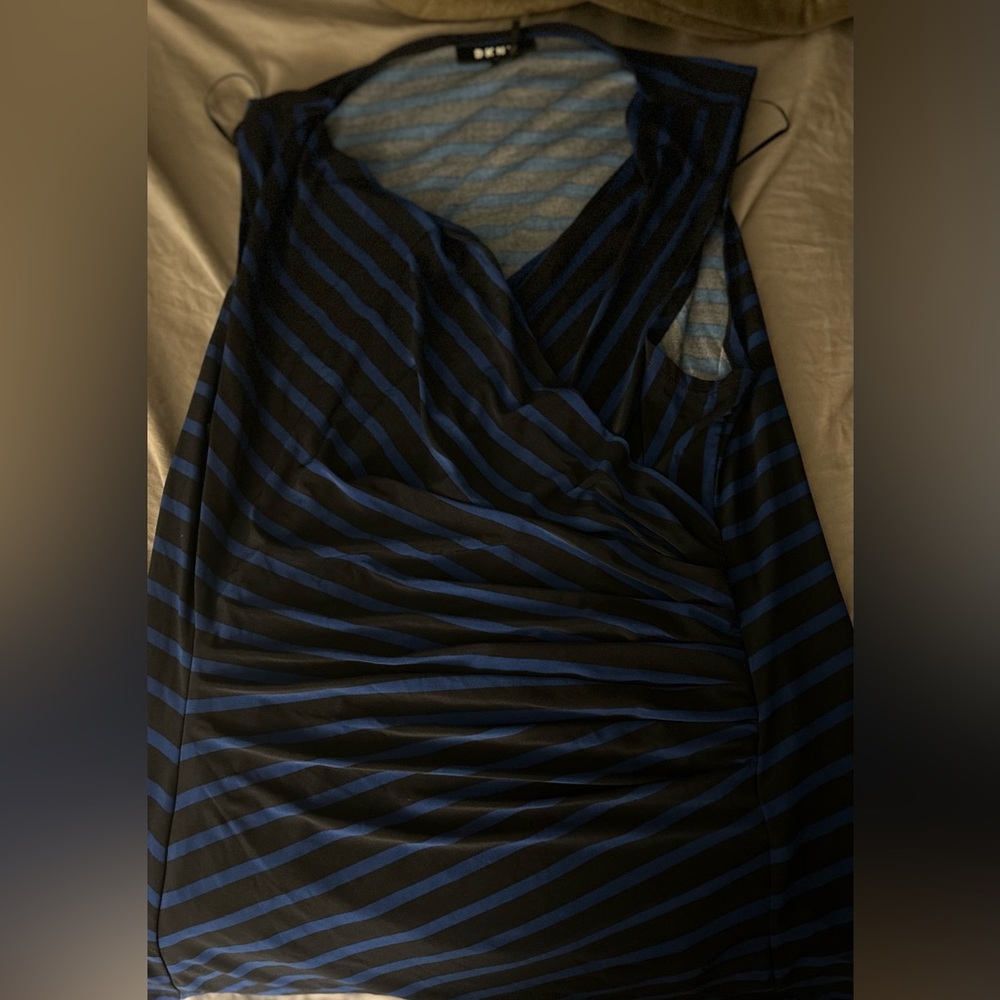 DKNY sleeveless striped top size XL